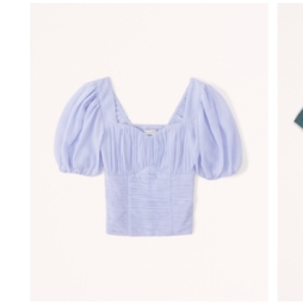 Abercrombie & Fitch Light Blue Crop Top